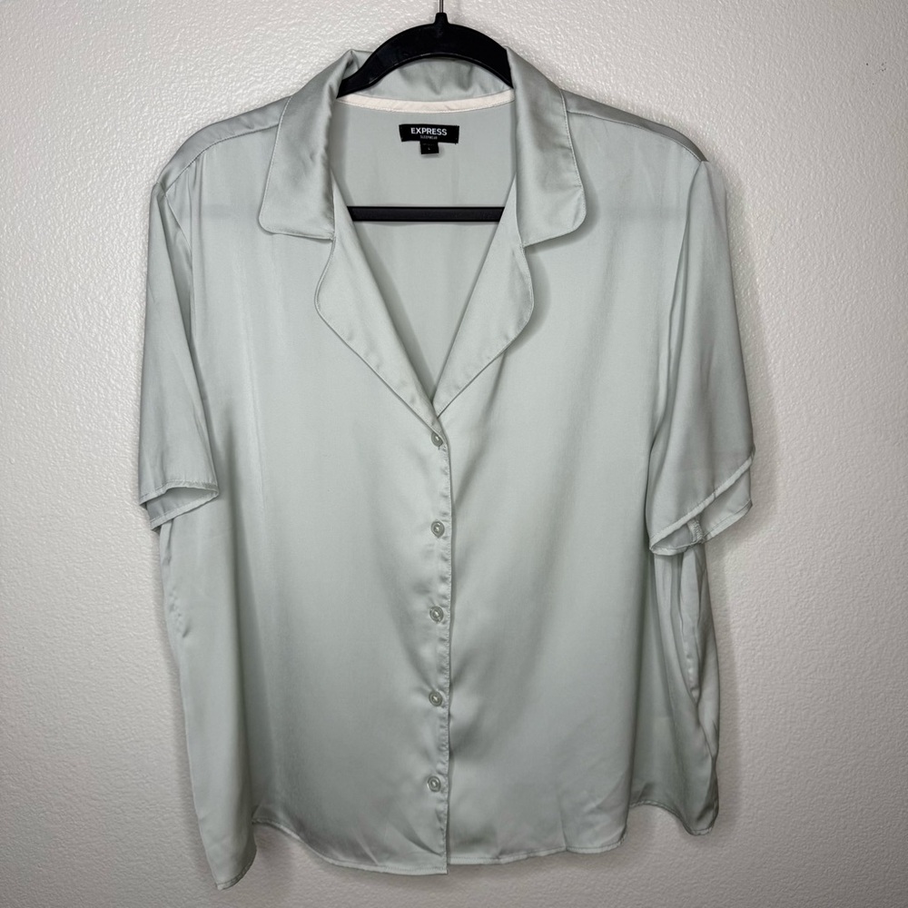 Express Satin Sleepwear Top - Picture 1 of 4